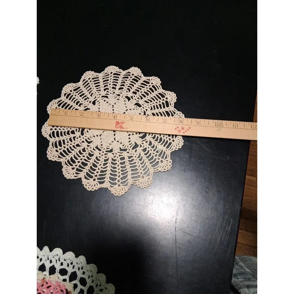 Lot Of 7 Vintage Crochet Handmade. Colorful!  Beautiful! - Picture 7 of 16